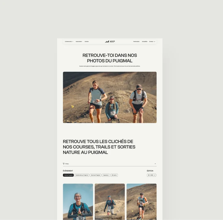 Détail d’interface du site ASCP