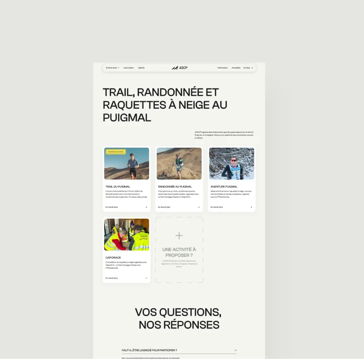 Navigation mobile du site ASCP